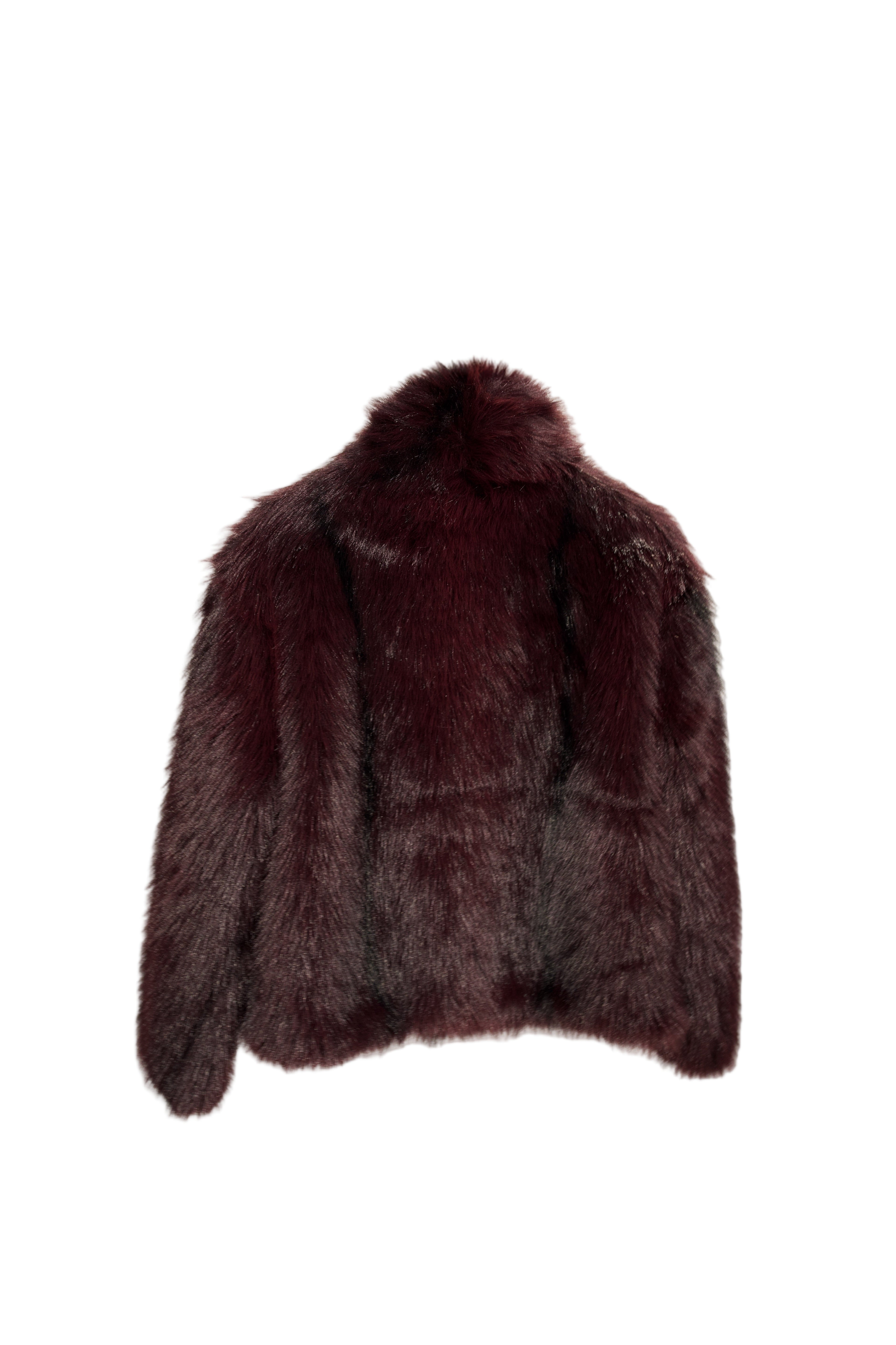 Burgundy Fur Jacket